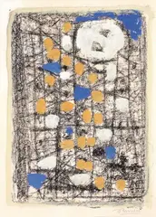 Sans titre by Roger Bissière, 1953, Gouache sur fond lithographique, sold Jan 2012