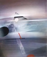 Composition by Jean Gubellini, Gouache signée en bas à droite, sold Jan 2012