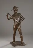 Arlequin by Paul Dubois, Bronze à patine médaille signé et numéroté, sold Dec 2019