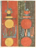 Composition by Pierre Louis Maurice Courtin, Gouache, sold Dec 2019