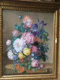 Bouquet de fleurs sur un entablement by Adèle Riché, Aquarelle, sold Nov 2019