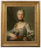 Portrait d'Anne Nicole de Lamoignon de Malesherbes (1718-1794), comtesse de Senozan by Jean Valade, Toile, sold Nov 2019