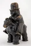 Man on a horseback, 1984/1985 by Fernando Botero, Bronze patiné, sold Jun 2019