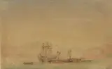 VOILIERS by Jean-François Garneray, Aquarelle signée en bas à droite, sold May 2019