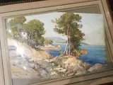 Cap d'Ail, cote d'azue by Émile Appay, 1921, Aquarelle située en bas à gauche et signee en bas à droite, sold May 2019
