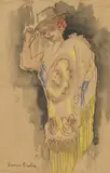 Femme au chapeau by Francis Picabia, vers 1922, Encre et aquarelle signée en bas à gauche, sold May 2019