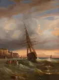 Marine par gros temps by Théodore Gudin, 1837, Toile, sold Mar 2019