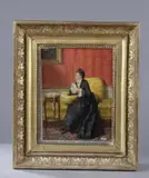 La réussite by Charles Désiré Hue, Panneau d'acajou, sold Nov 2018