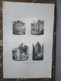 Portes de la ville de Semur by Eugène Claude Nicolas Nesle, Lithographie Issue de Statistique monumentale et pittoresque de la Côte d'Or, arrondisseme, sold Oct 2018