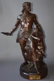 La défense du foyer by Émile André Boisseau, Bronze patiné, sold Oct 2018