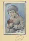 Le cher ballon by Madeleine Luka, Aquarelle signée en bas à droite et signée en haut à gauche et titrée, sold Jun 2018
