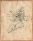 Portrait du Comte de Provence, projet de médaille by Pierre-Simon-Benjamin Duvivier, Crayon noir, sold Mar 2018