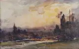 Crépuscule by Maurice Vincent-Duportal, Aquarelle, sold Apr 2023
