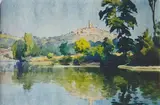 Cité by Rene Louis Pean, Gouache, sold Apr 2023