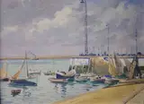 Un port by Rene Louis Pean, Gouache, sold Apr 2023
