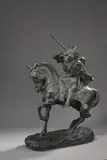 Vercingétorix à cheval by Thomas François Cartier, Bronze, sold Apr 2023