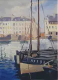 Le Havre by Rene Louis Pean, Gouache, sold Apr 2023