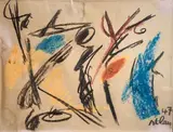 Sans titre by Jean-Michel Atlan, 1947, Pastel, sold Apr 2023