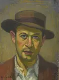Portrait d'homme au chapeau by Jacob Markiel, Pastel, sold Apr 2023