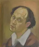 Autoportrait, circa 1945 by Jacob Markiel, Pastel signé en bas à gauche, sold Apr 2023