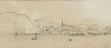 Vue de Wamroi by Pieter ten Cate, Crayon noir, sold Mar 2023