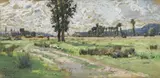 Chemin de campagne by Alexandre Nozal, 1899, Pastel, sold Mar 2023