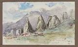 Saint Jean de Beauchêne, Savoie by Joannes Drevet, Aquarelle signée, sold Dec 2022