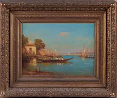 Barques près d‘Istanbul by Charles Clément Calderon, Toile, sold Mar 2021