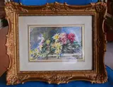 Bouquet de fleurs by Madeleine Lemaire, Aquarelle sur papier signée en bas à droite, sold Mar 2021