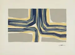Composition by Raoul Ubac, Lithographie en couleurs, sold Mar 2021