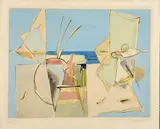 La Plage by Geer van Velde, 1969, Lithographie en couleurs, sold Mar 2021