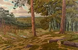 La forêt, Planche 13, série les aspects de la nature by Henri Riviere, Lithographie en couleurs, sold Mar 2021