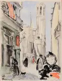 Vue de Castille by Emilio Grau Sala, Aquarelle et encre, sold Mar 2021