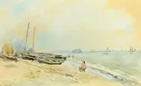 Sainte Adresse by Johann Barthold Jongkind, 1861, Aquarelle, sold Mar 2021