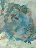Sans titre bleu by Camille Bryen, 1959, Gouache, sold Mar 2021