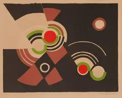 Cinéma circa 1970 by Sonia Delaunay, Lithographie en couleurs sur papier, sold Nov 2020
