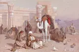 Halte à Gournah by Joseph Austin Benwell, 1876, Aquarelle et gouache sur papier, sold Dec 2013
