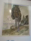 Vue de rivage - Souvenir du 3 nov. 96 by Henri Zuber, Aquarelle sur papier, sold Dec 2013