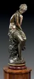 Printemps by Mathurin Moreau, Bronze ciselé à patine brune et patine médaille, sold Dec 2013