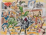Corrida by Gen Paul, Aquarelle gouachée, sold Dec 2013
