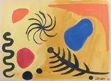 Le Serpent by Alexander Calder, Gouache sur papier, sold Dec 2013