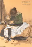 Chez elle by Kees von Dongen, Fusain, encre de Chine et rehauts de gouache blanc et aquarelle, sold Apr 2021
