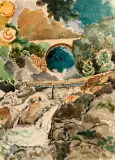 Le petit pont au cœur de la Provence by Auguste Herbin, Aquarelle sur papier, sold Apr 2021