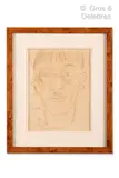 Autoportrait by Léonard-Tsuguharu Foujita, 1932, Crayon et aquarelle sur papier, sold Mar 2021
