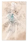 Assomption aux cornes de rhinocéros, 1958-69 by Salvador Dalí, 1958, Aquarelle, gouache, encre brune et crayon sur papier, sold Mar 2021