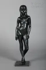 Fillette by Edmond Moirignot, Epreuve en bronze, sold Jan 2021
