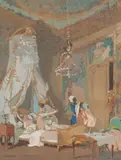 La by Lucien-Victor Guirand de Scévola, Gouache sur papier, sold Jan 2021