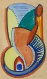 Composition abstraite by Roger Lacourière, Gouache sur papier, sold Jan 2021