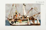 Les Bateaux by Eugène Baboulène, Lithographie en couleurs signée numérotée E, sold Jan 2021