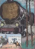 Traversée de la Meseta (Illustration pour…) by Henri Jean Pontoy, Gouache sur carton, sold Dec 2020